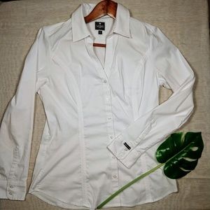 Express Essential, White button down shirt